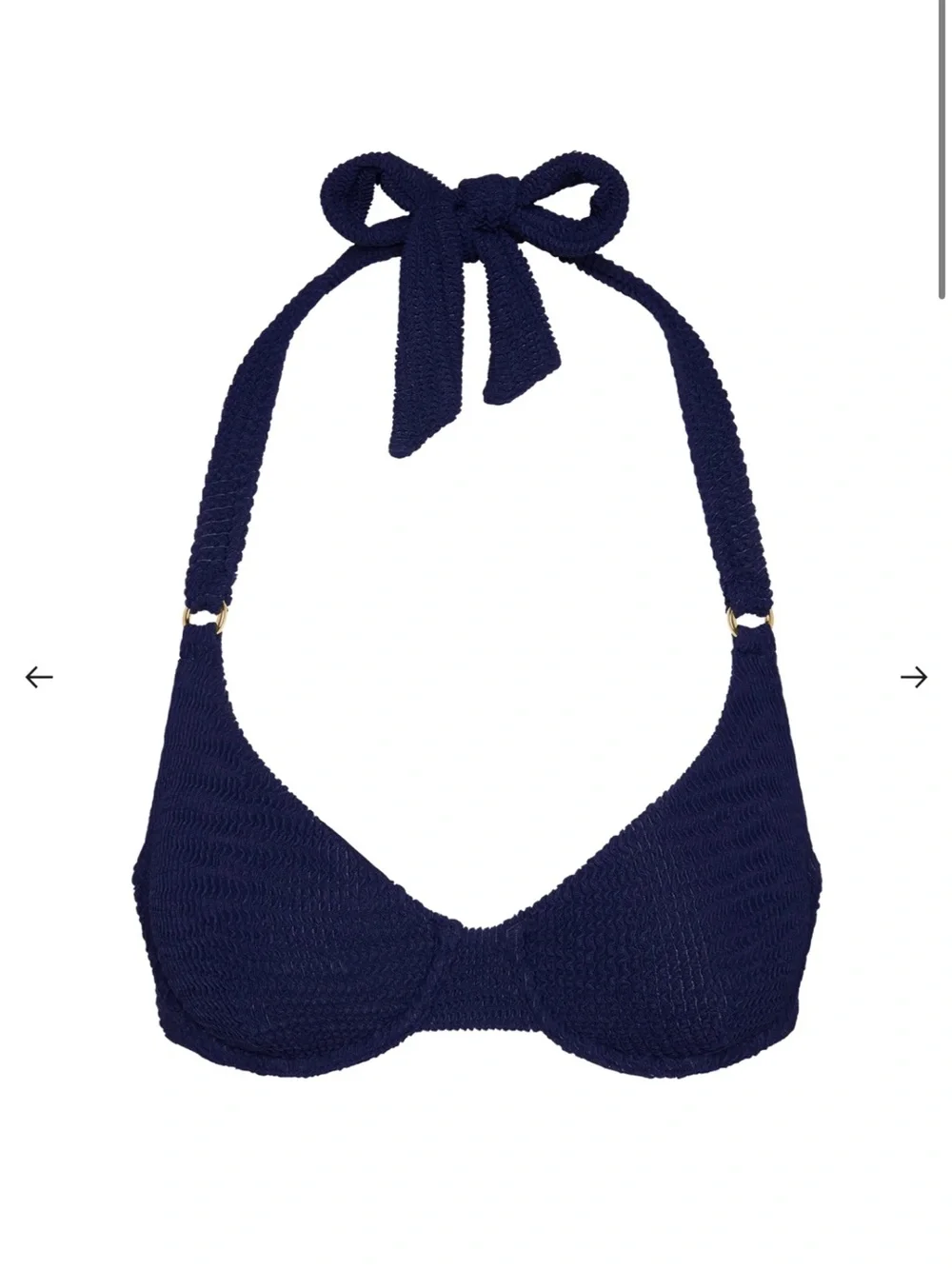 Monday Swimwear Navy Crinkle Honolulu Top and Byron Bottom